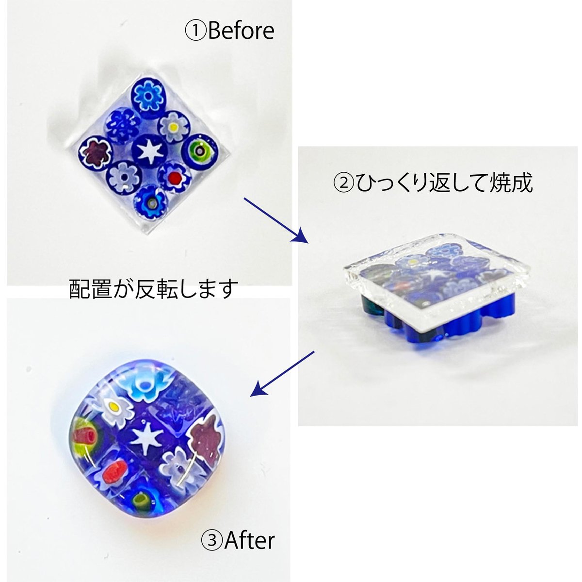 【非売品】リシャールミル　ノベルティグッズ　ベネチアンガラス　こま はじめてでも安心】ミルフィオリのガラスアクセサリー体験キット（作っ