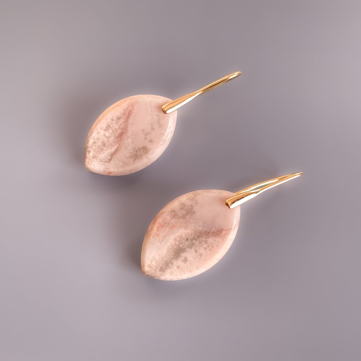 Be careful for nothing【14kgfピアス】パープルアゲート | juli