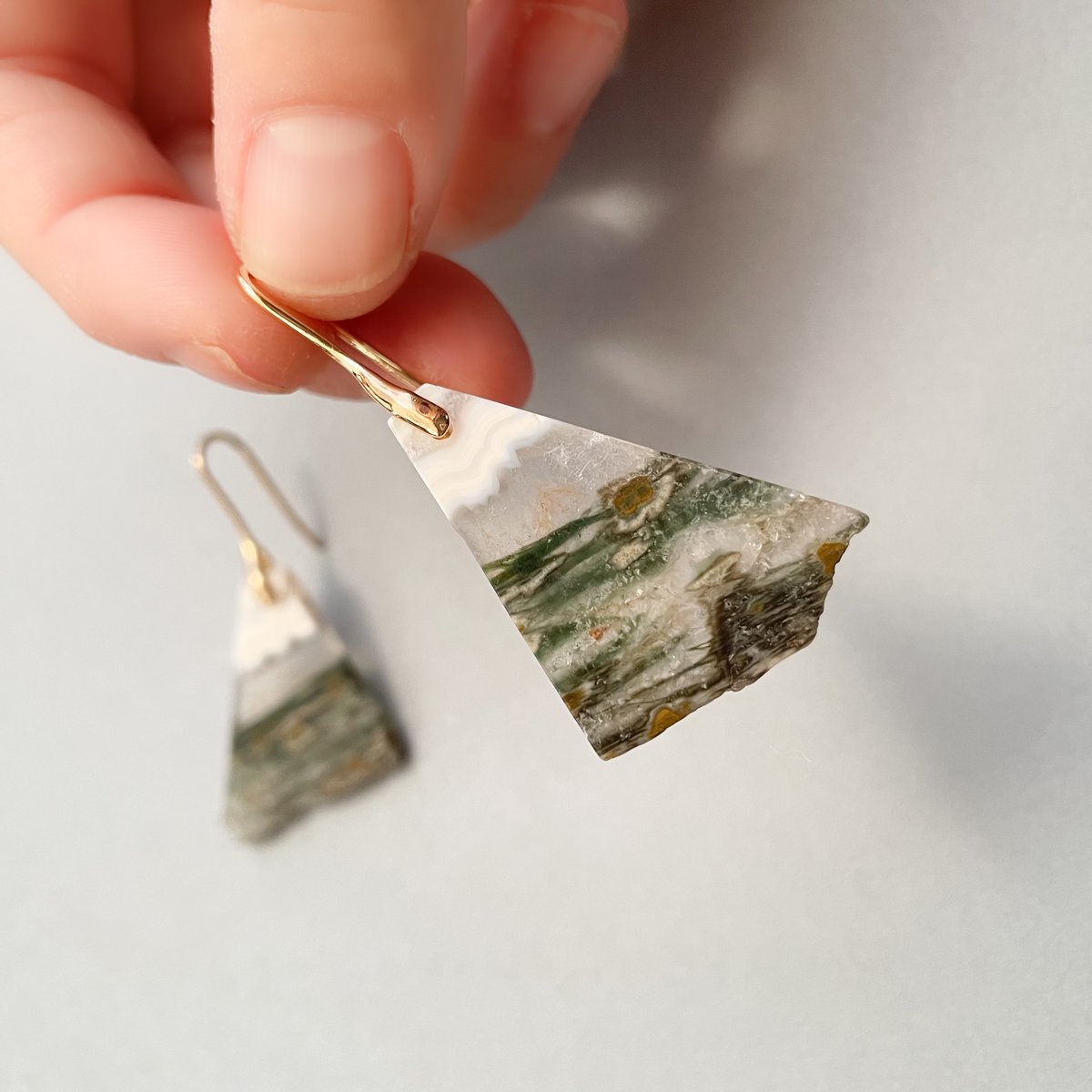 14kgf ロングピアス】オーシャンジャスパー | julistaahebrews117