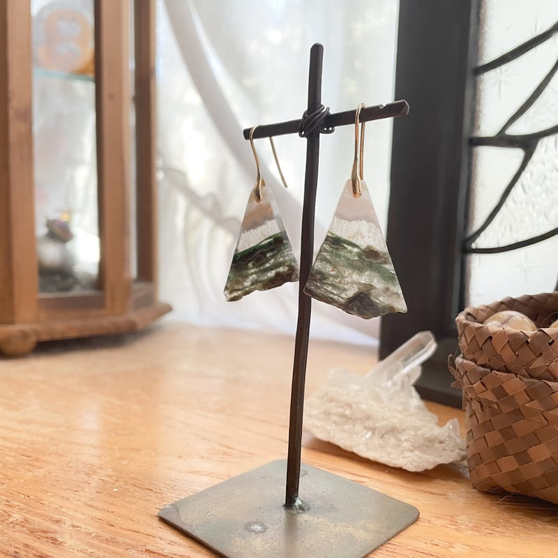 14kgf ロングピアス】オーシャンジャスパー | julistaahebrews117