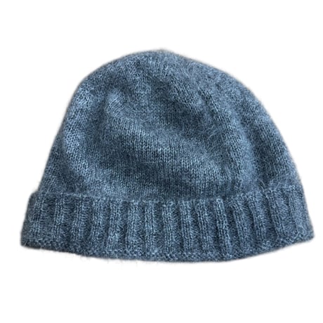【RAF SIMONS】LOGO LABEL MOHAIR BEANIE