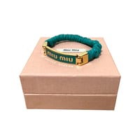 【MIUMIU】NAPPA LEATHER METAL BRACELET