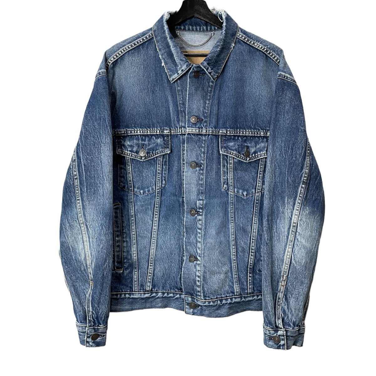 BALENCIAGA】DAMAGE LOGO DENIM JACKET | AURUM RE