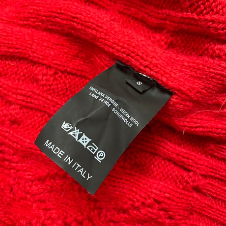 【RAF SIMONS】PRINTED ARAN KNIT SWEATER