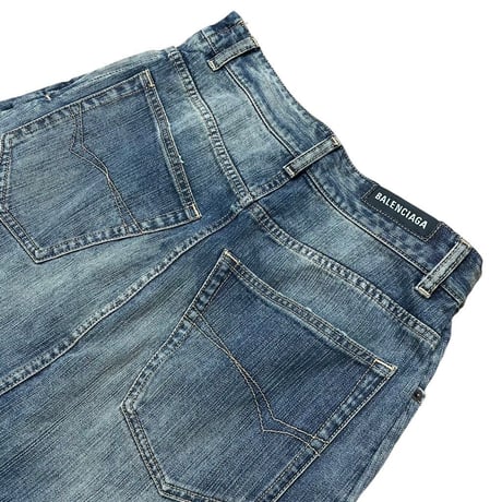【BALENCIAGA】LAYERED DENIM PANTS