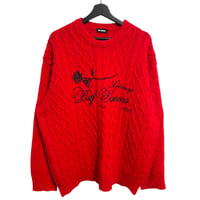 【RAF SIMONS】PRINTED ARAN KNIT SWEATER
