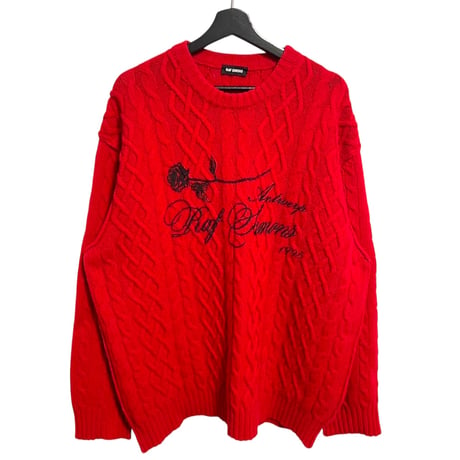 【RAF SIMONS】PRINTED ARAN KNIT SWEATER