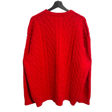 【RAF SIMONS】PRINTED ARAN KNIT SWEATER