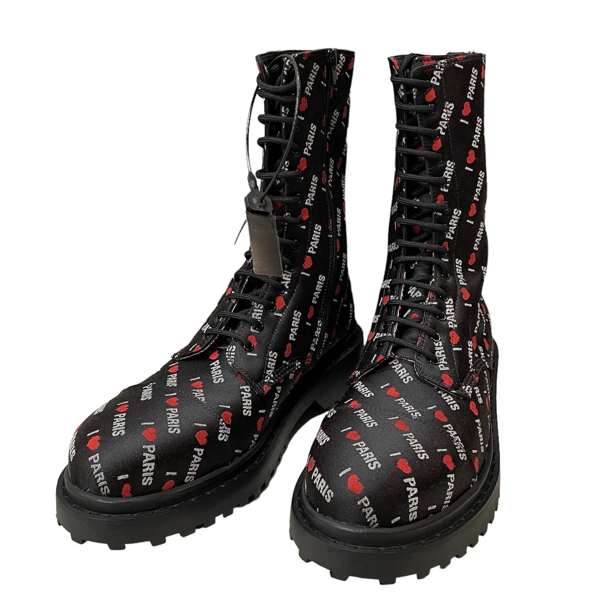 BALENCIAGA】I LOVE PARIS LACE UP BOOTS | AURUM