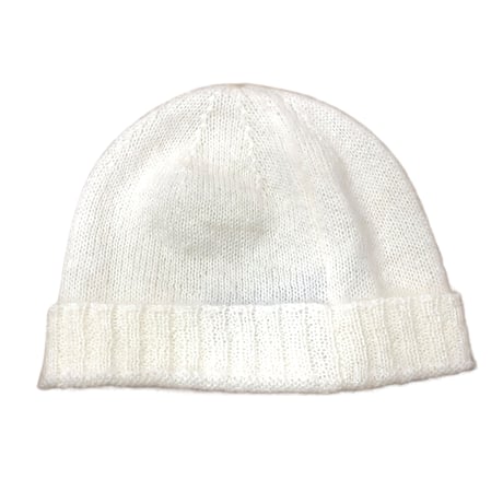【RAF SIMONS】LOGO LABEL MOHAIR BEANIE