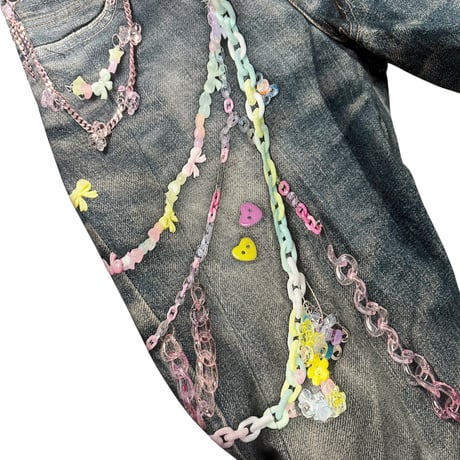 【ACNE STUDIOS】CHAIN PRINT LOOSE FIT DENIM