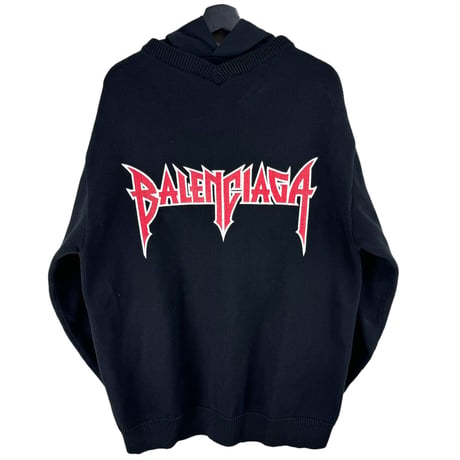 【BALENCIAGA】DOCKING KNIT HOODIE