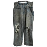 【BALENCIAGA】PATCHED POCKET BAGGY DENIM PANTS