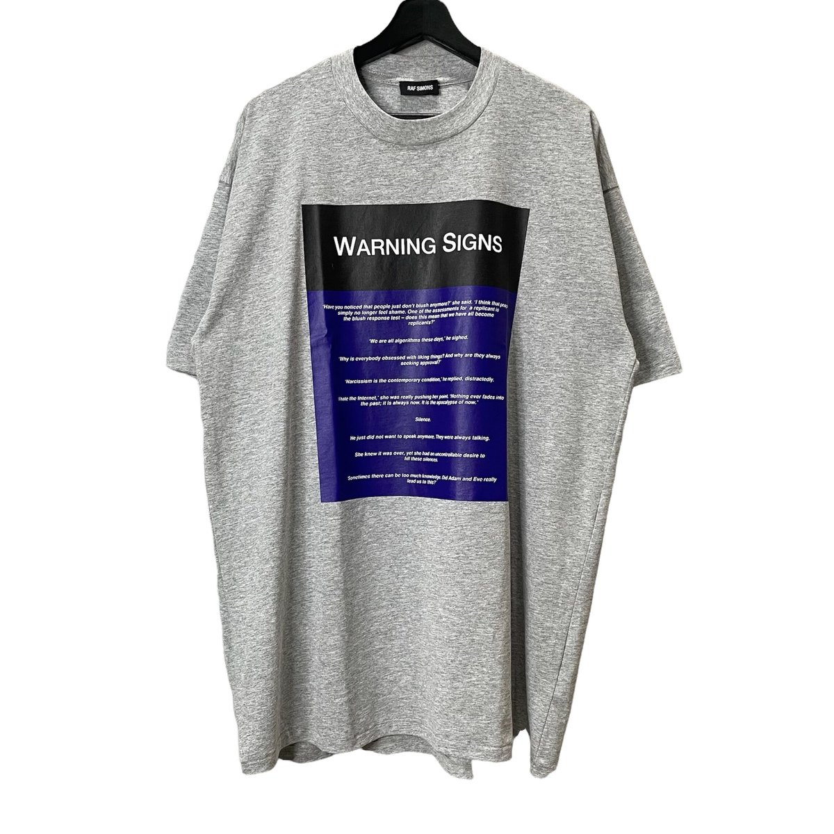 RAF SIMONS】 17AW WORNING SIGNS PRINT TEE | AUR RAF SIMONS】 17AW WORNING SIGNS PRINT TEE | AUR