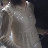 Knitted dress with sequins