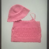 cotton camisole and matched cap