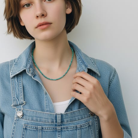 空と海の青をまとうお守りジュエリー　[nature TMC] Tiny Blue ターコイズネックレス