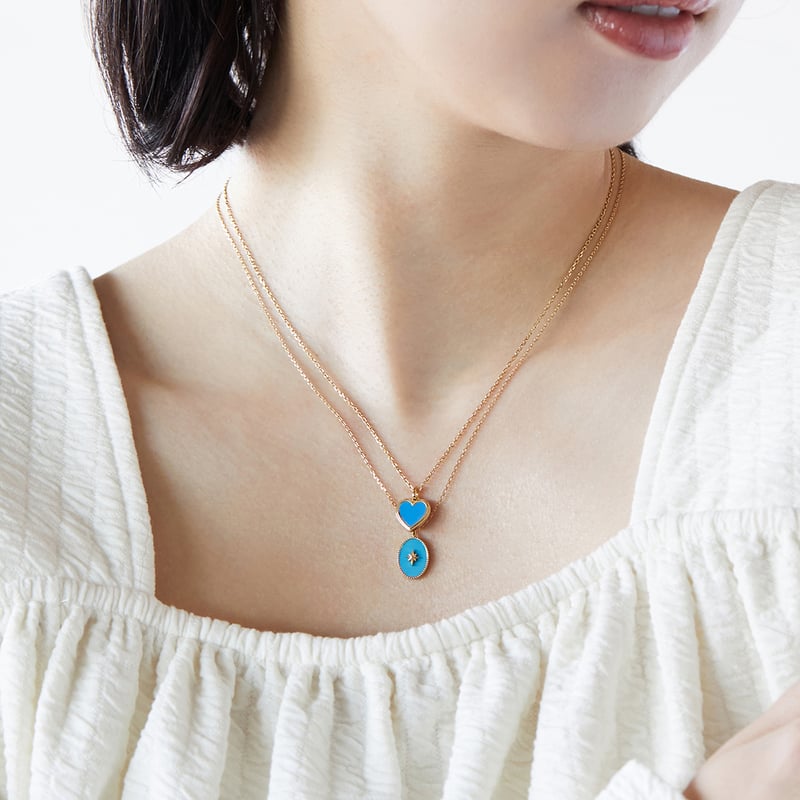 BABY-BLUE シルバー925製ターコイズハートネックレス | The May Chang BABY-BLUE シルバー925製ターコイズハートネックレス | The May Chang
