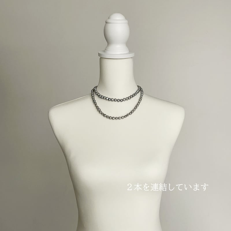 CC019 上品な輝き 天然パールのネックレス フレキシブルでクールな輝き 
