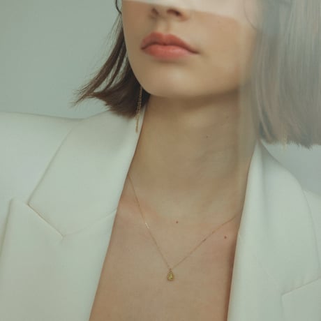 幸せのイエローダイヤモンド AARUSHI　ペアシェイプイエローダイヤモンド0.95ct　10KYGネックレス