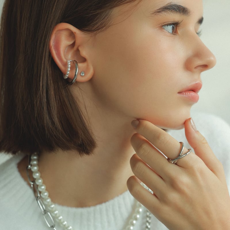 ゴールド＆パールのコンビネックレス、ピアスのセット ゴールド＆パールのコンビネックレス、ピアスのセット 【公式通販】