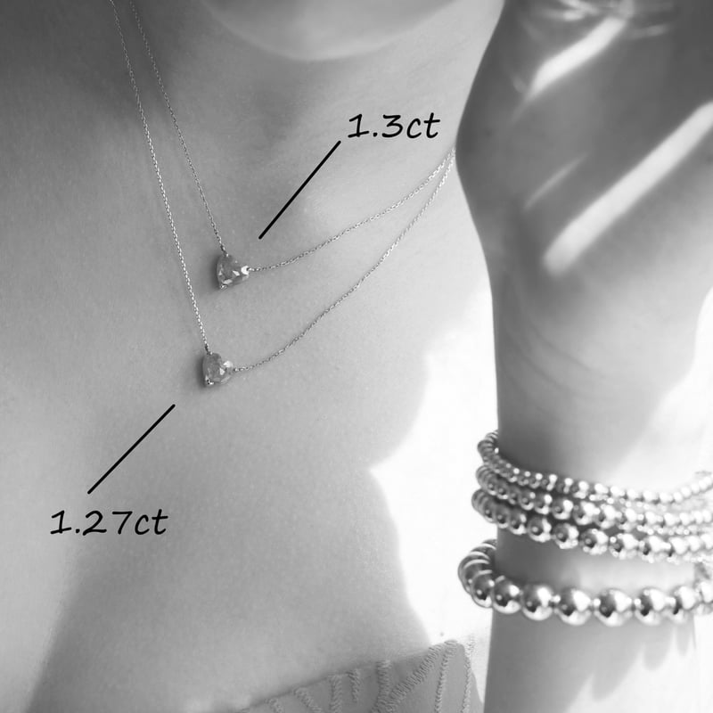 AARUSHI ハートイエローダイヤモンド1.3ct 10KYGネックレス