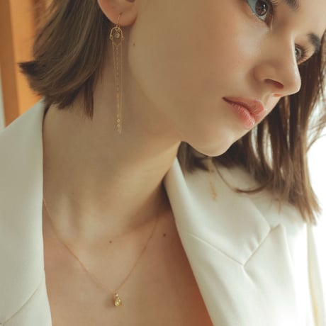 幸せのイエローダイヤモンド AARUSHI　ペアシェイプイエローダイヤモンド0.95ct　10KYGネックレス