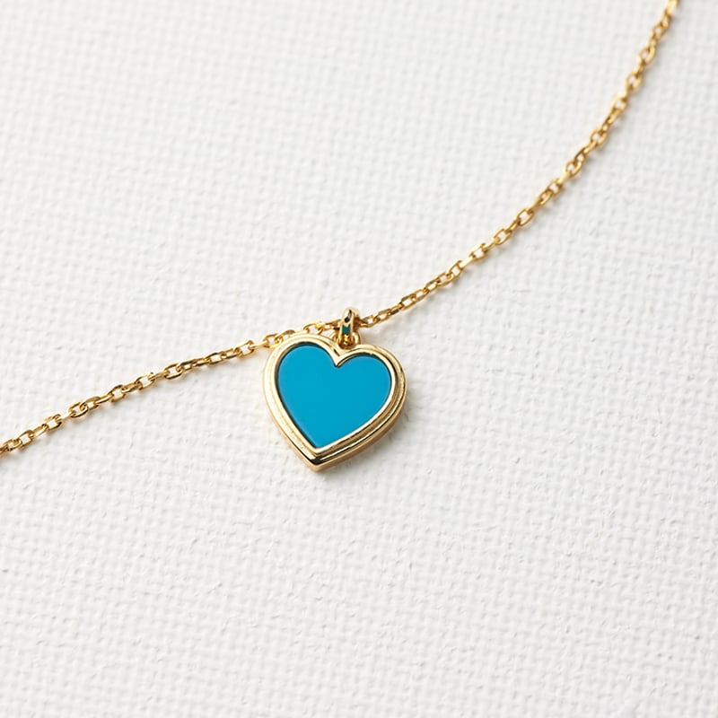 BABY-BLUE シルバー925製ターコイズハートネックレス | The May BABY-BLUE シルバー925製ターコイズハートネックレス | The May