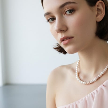 ほの甘い明るさで表情を彩る　[nature TMC] Rosewater Drop ネックレス