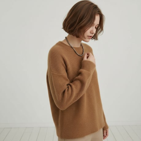 ムラ染めのブラウン系パールでシックに　[nature TMC] Earth Glow ネックレス