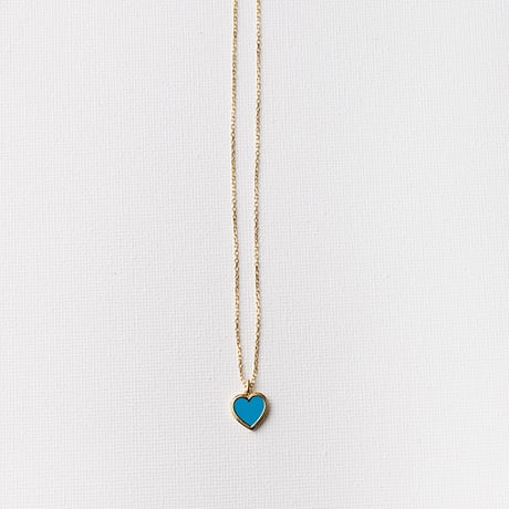 幸せのブルーハートをお守りに　BABY-BLUE　シルバー925製ターコイズハートネックレス