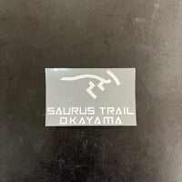 アイロンプリント　チーム名　saurus trail okayama-90mm  シルバー／標準カラー