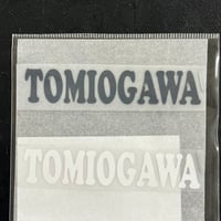 アイロンプリント　チーム名　TOMIOGAWA-80mm  ホワイト/ブラック2色セット／標準カラー