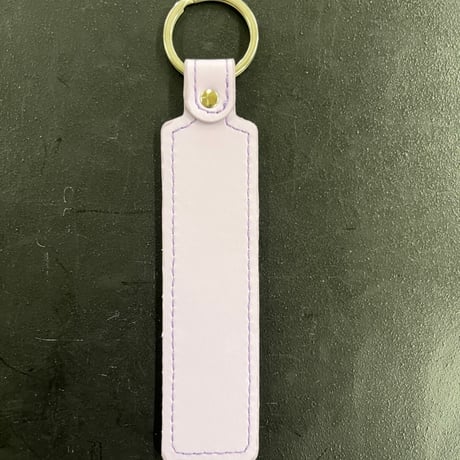 【限定】特注ネームキーホルダー100mm  合皮ラベンダー／標準カラー