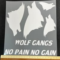 アイロンプリント　特注品WOLFGANGS-220mm  標準カラー