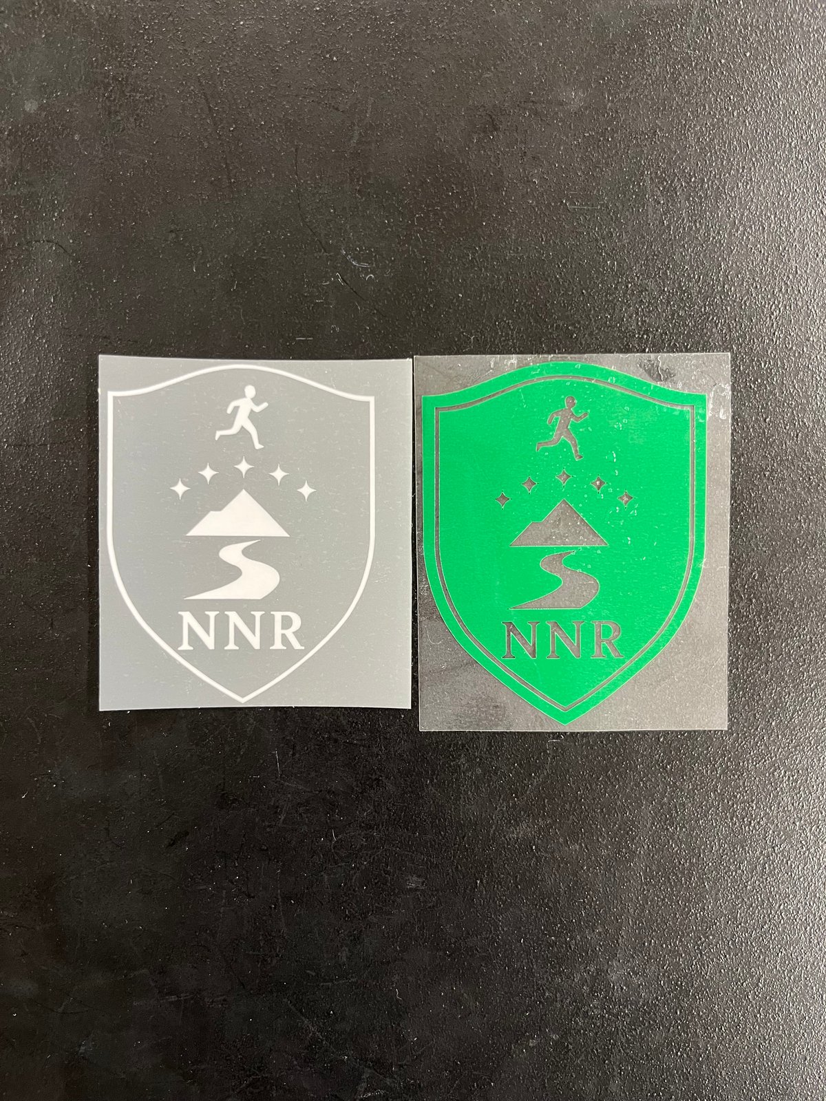 アイロンプリント チーム名 NNR-60mm 2色セット グリーン×ホワイト