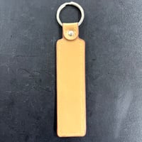 【限定】特注ネームキーホルダー100mm  合皮ゴールデンブラウン／標準カラー