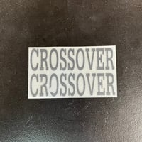 アイロンプリント　チーム名　【CROSSOVER】ー80mm　ブラック/標準カラー
