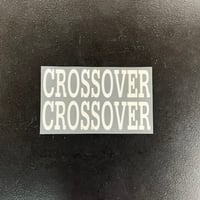 アイロンプリント　チーム名　【CROSSOVER】ー80mm　ホワイト/標準カラー