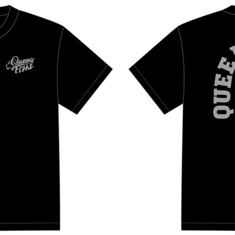 🆕Queen's Fight Tシャツ/黒シルバー🖤🩶DRY