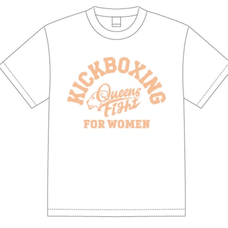 🆕✨Queen's Fight Tシャツ／ホワイト🤍×ピーチ🍑