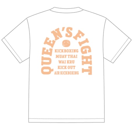 🆕✨Queen's Fight Tシャツ／ホワイト🤍×ピーチ🍑