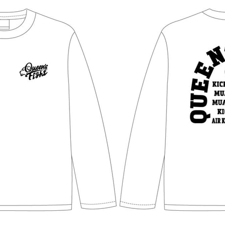QF長袖Tシャツ白