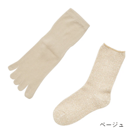 コットンシルク重ね履きソックスセット