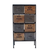 IRON WOODEN DRAWER CHEST