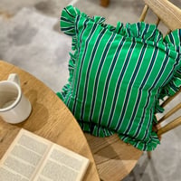 SHIRT FABRIC RUFFLE CUSHION COVER