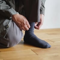 シルクコットンリブソックス / L