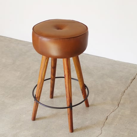 SF LEATHER HIGH STOOL