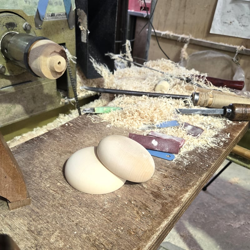 木の鏡餅 きのいい鏡餅 桐箱・金襴敷布付き | Atelier Alt