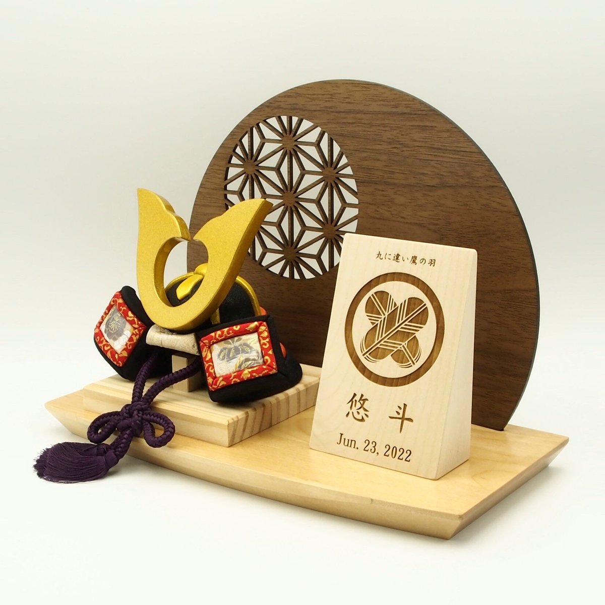 三角立札(80×120)※家紋・名前・生年月日入れ | Atelier Alt